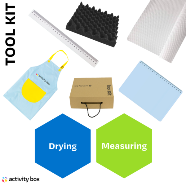 Tool Kit Art Supplies Activitybox Apron Drying Mat And Ruler