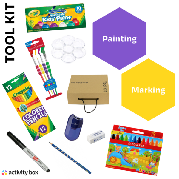 Tool Kit Art Supplies Activitybox Paint Draw And Color